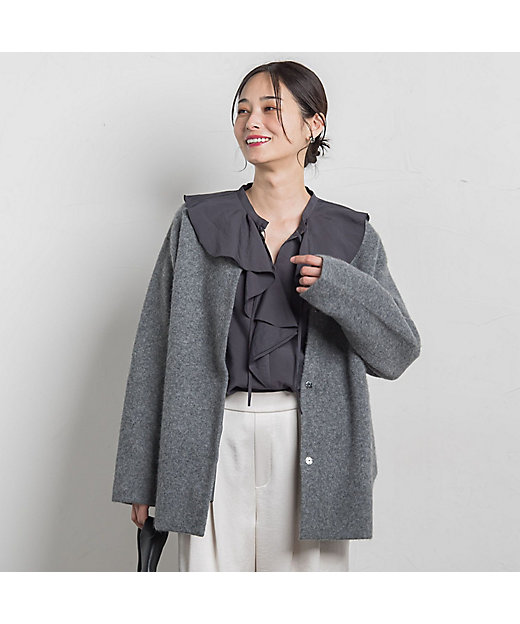 フォックス混ニットジャケット | LAUTREAMONT (Women)/ロートレアモン