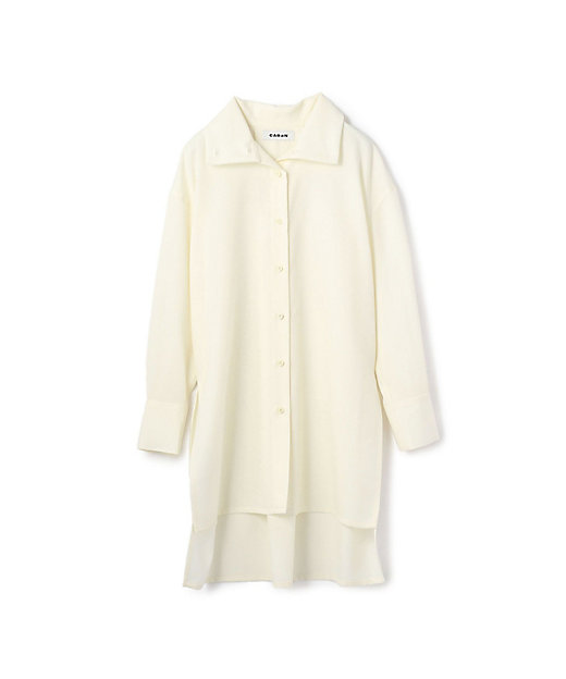 ウールツイル ハイネックロングシャツ | CABaN/キャバン | 三越伊勢丹