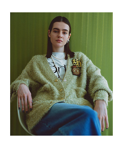 シャイニーフェザーカーディガン | allureville (Women)/アルアバイル