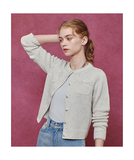 LOULOU WILLOUGHBY】GRAINYラメカーディガン