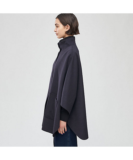 ライトダブルフェイスシャギー ハイネックポンチョ | maison