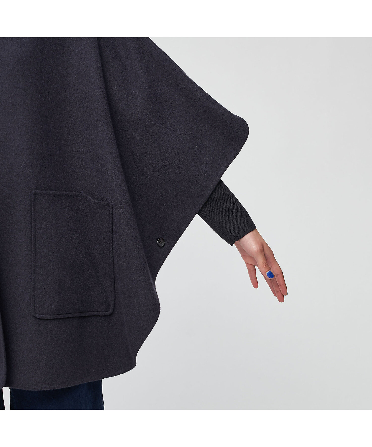 ライトダブルフェイスシャギー ハイネックポンチョ | maison