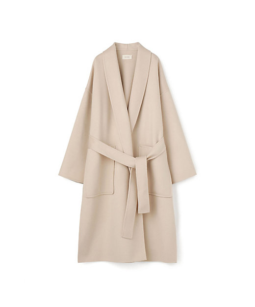 ダブルフェイスメルトンビーバー ショールカラーコート | maison