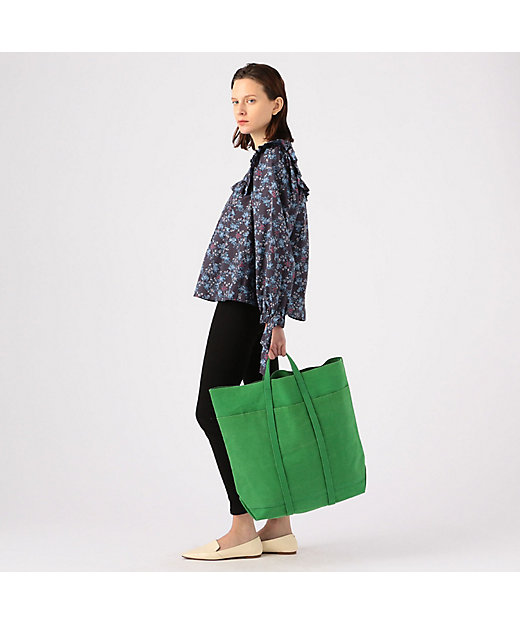 AMIACALVA ウォッシュドキャンバス 4ポケットトートバッグ