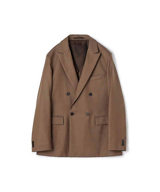 ウールデニムシャンブレー ダブルブレステッド4Bジャケット