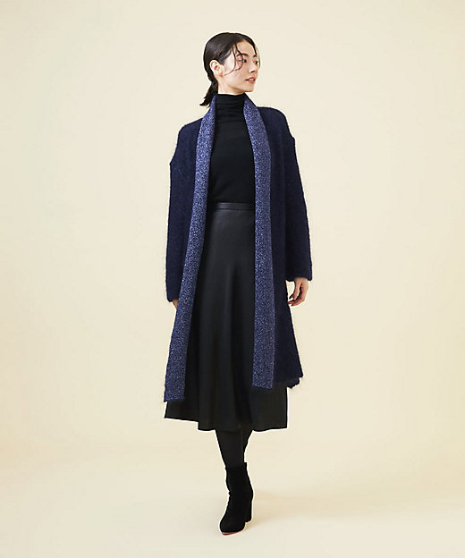 WINTER BLUE】モヘヤラメロングカーディガン | Sybilla