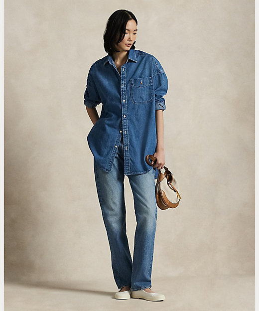 オーバーサイズ デニム シャツ WMPOSHTNDO20740 | POLO