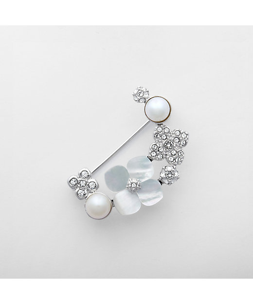 淡水パール シェルフラワー ブローチ VBMV2006 MP | VENDOME