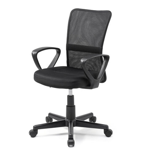 極厚クッション オフィスチェア アームレスト付き メッシュ背もたれ