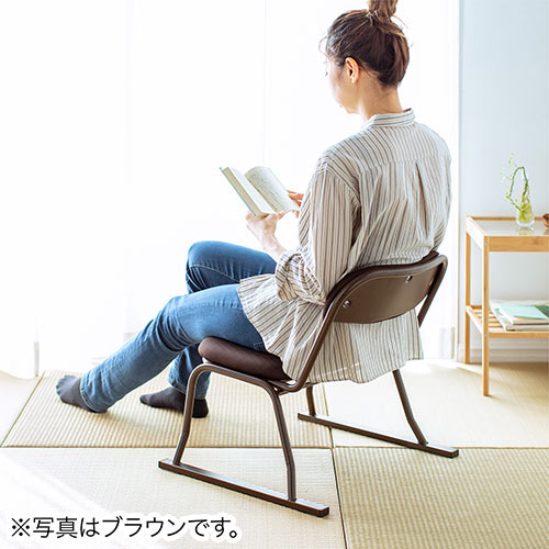 座敷椅子 高座椅子 腰痛対策 スタッキング可能 4脚セット ブラウン 150