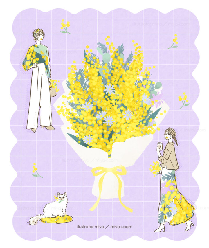 オリジナルイラスト「ミモザ」 - イラストレーターズ通信