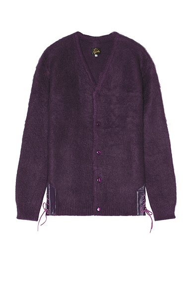 Needles Ep Mohair Cardigan Solid in Purple | FWRD