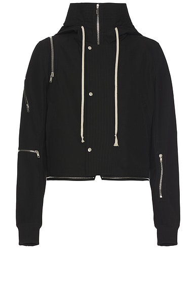 Rick Owens Bonotto Cropped Headon Parka in Black | FWRD