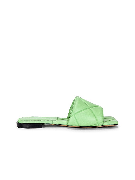 Bottega Veneta BV Rubber Lido Flat Sandals in Pistachio | FWRD