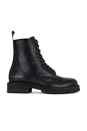 Common Projects コンバットブーツ - Black | REVOLVE