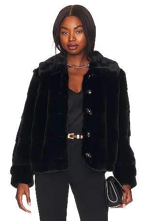 HEARTLOOM Ren Faux Fur Jacket in Black | REVOLVE