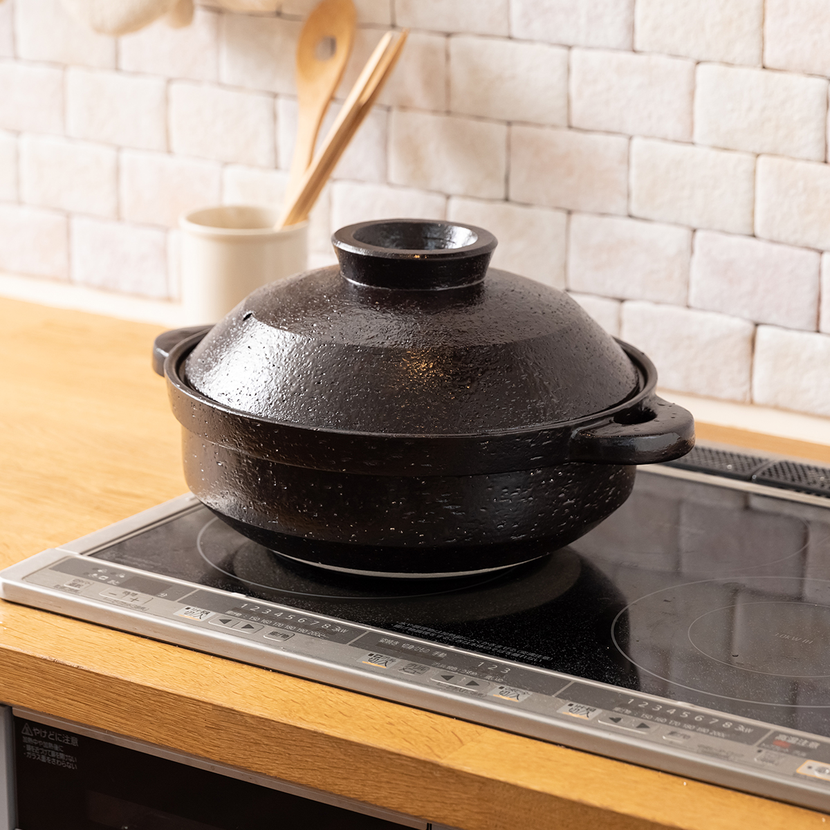 長谷園】 IH対応ヘルシー蒸し鍋 黒釉 大 | itomani（いとまに）｜日常