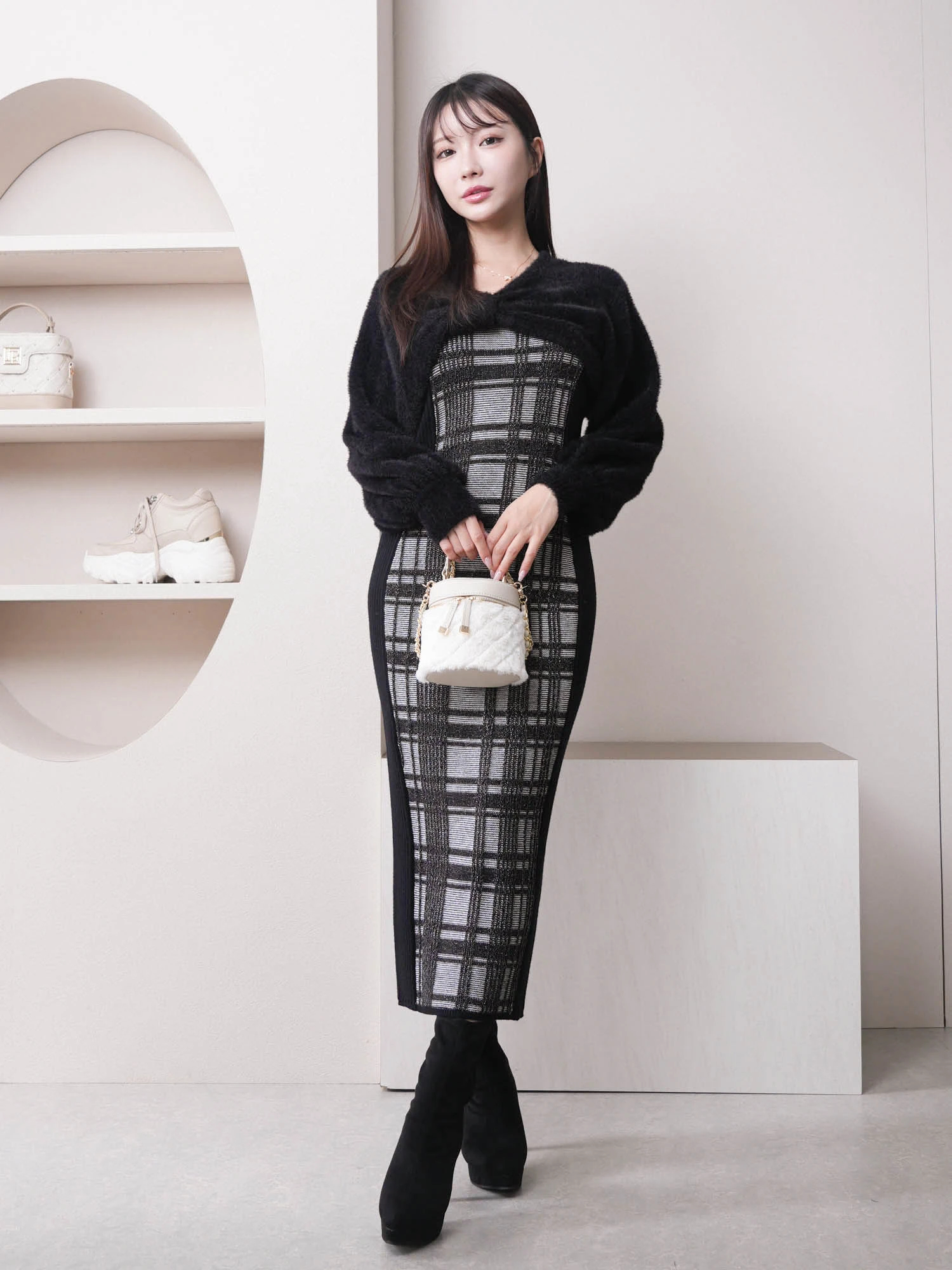 LIP SERVICE（リップサービス）｜ リボンフェザーアンサンブルロング