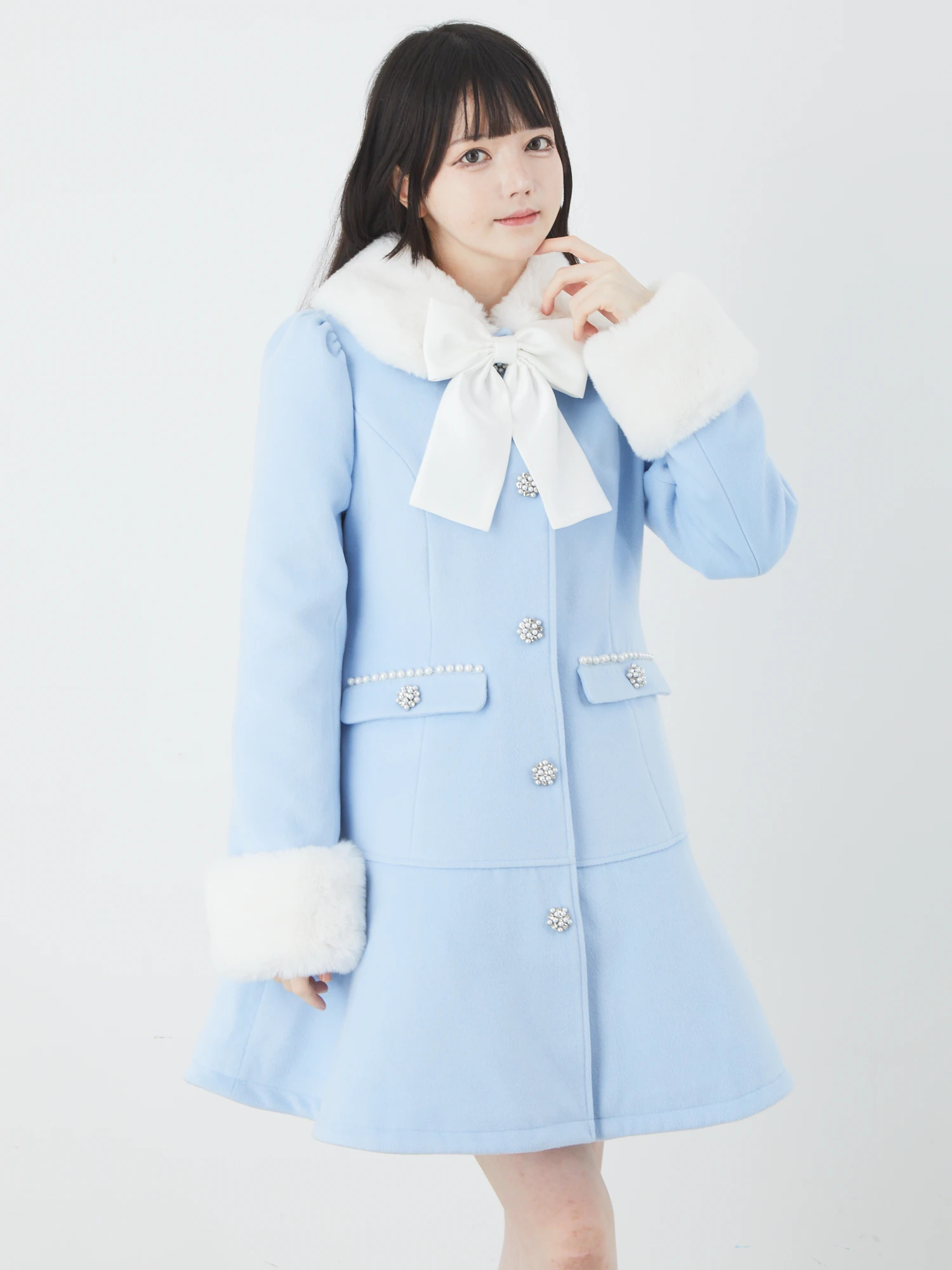 ANAYI アンゴラビーバー 袖フレアコート 38 【公式通販】