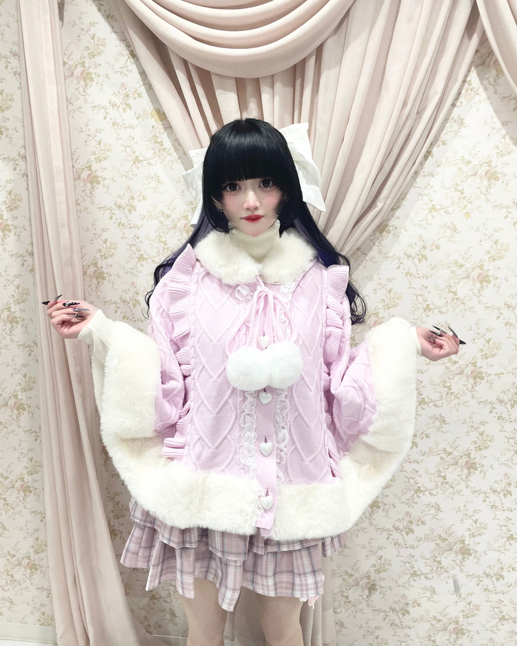 うさちゃんニットポンチョ - Ank Rouge(アンクルージュ)のポンチョ