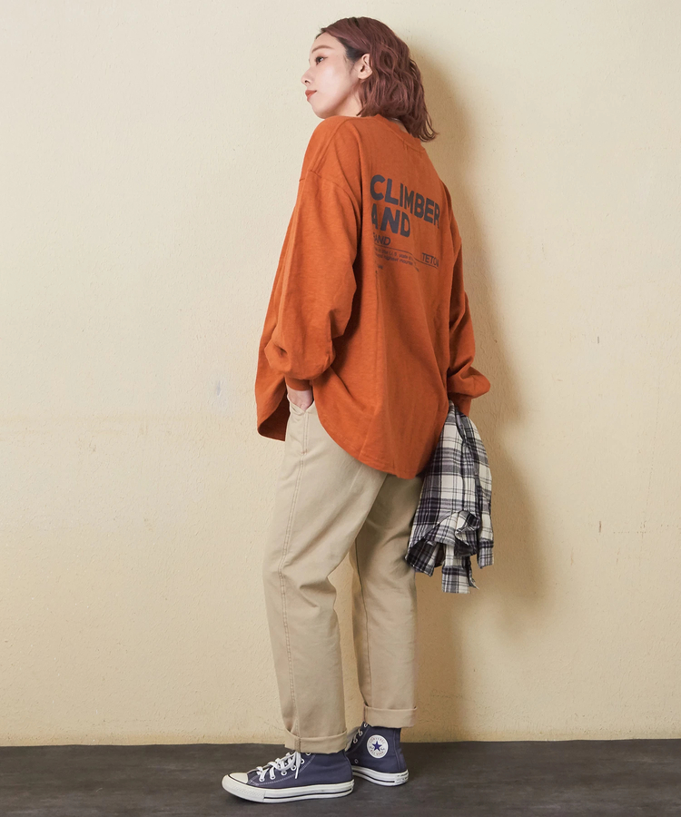 冬クリアランス】ピーチツイル 製品染 らくしゅっと パンツ