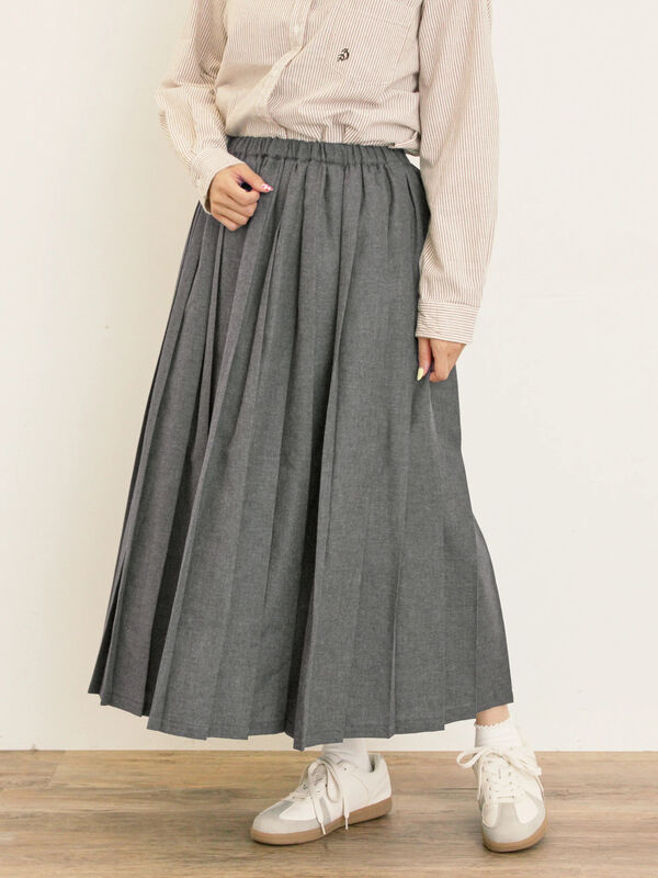 セール】 プリーツスカート（チャコールグレー/ベージュ/ブラウン