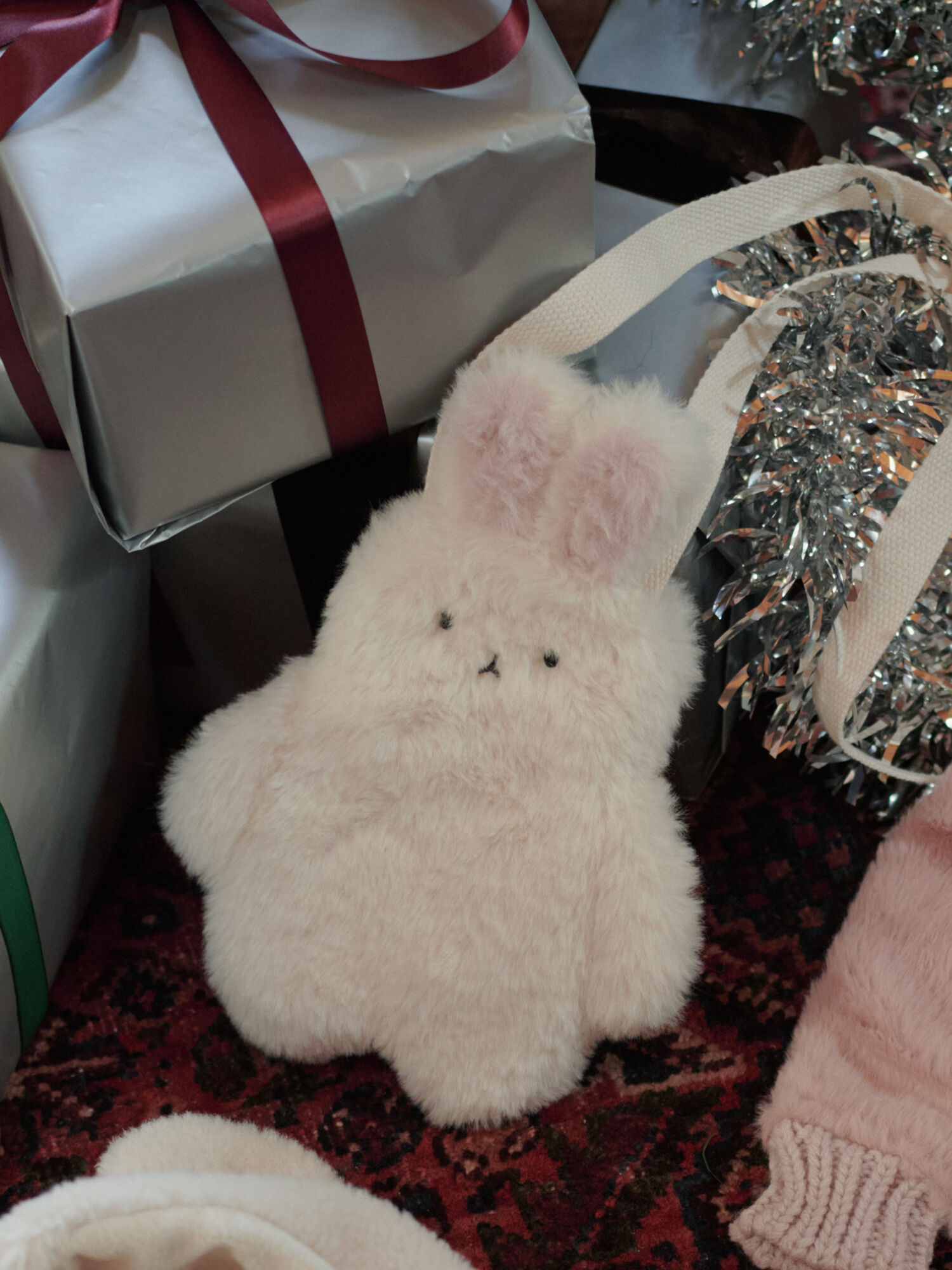 セール】 うさぎポシェット（オフホワイト/ブラウン/バッグ/バッグ