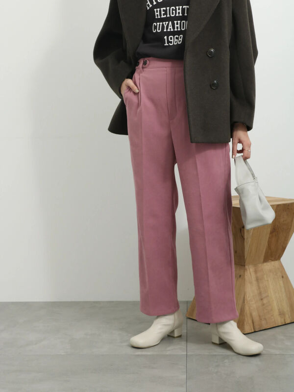 サイドベルトタックパンツ（ボトムス/パンツ）【セール】｜Samansa