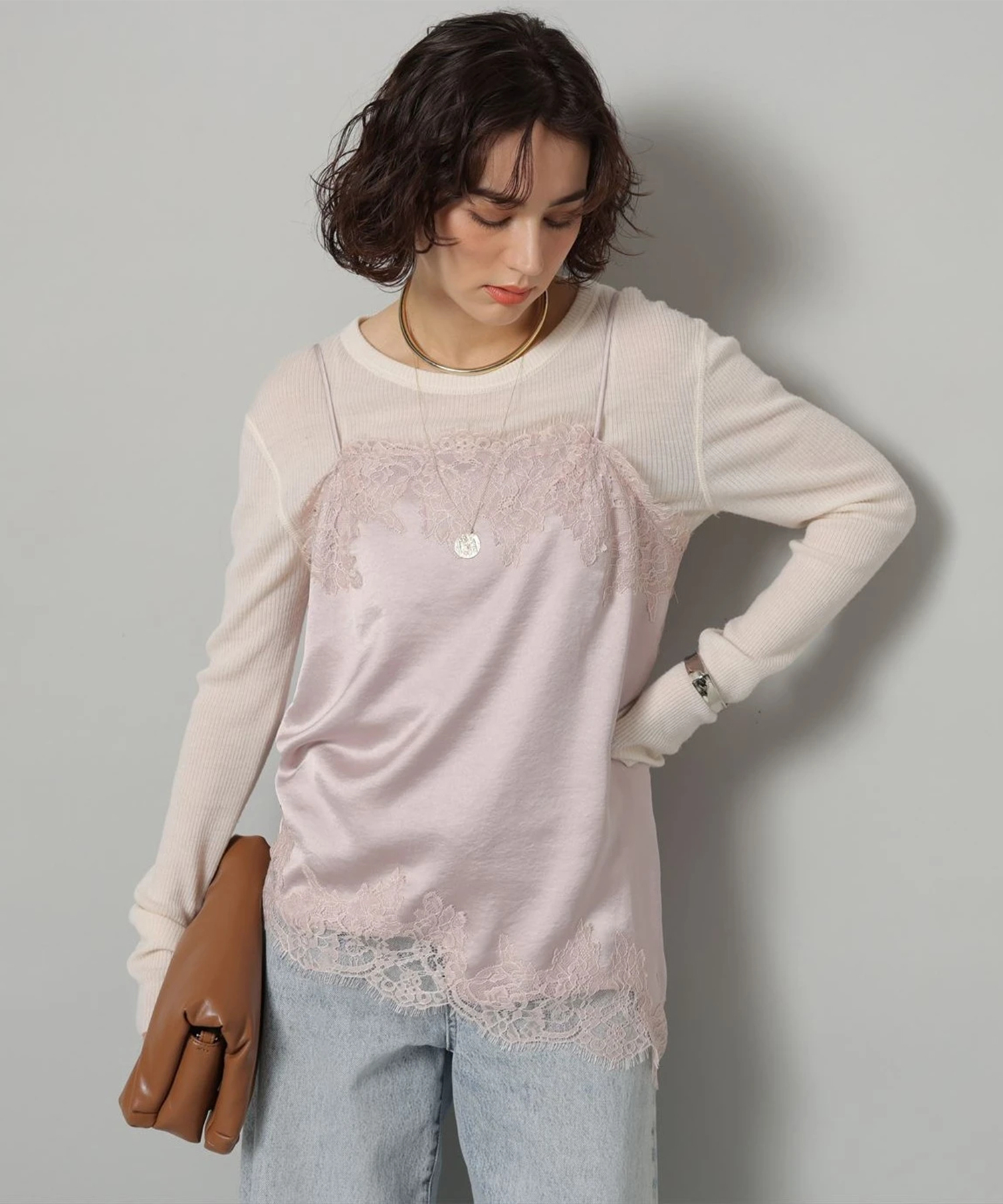 サテンレースキャミ | キャミソール・ベアトップ・タンクトップ