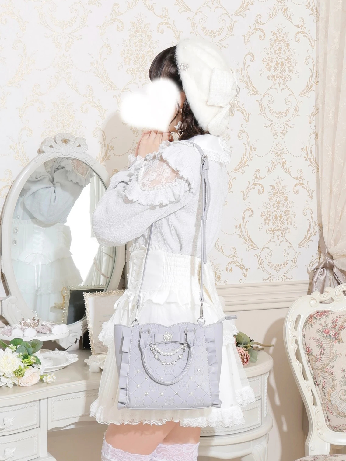 さきまるちゃんコラボ♡キラキラビジュー2wayショルダーバッグ