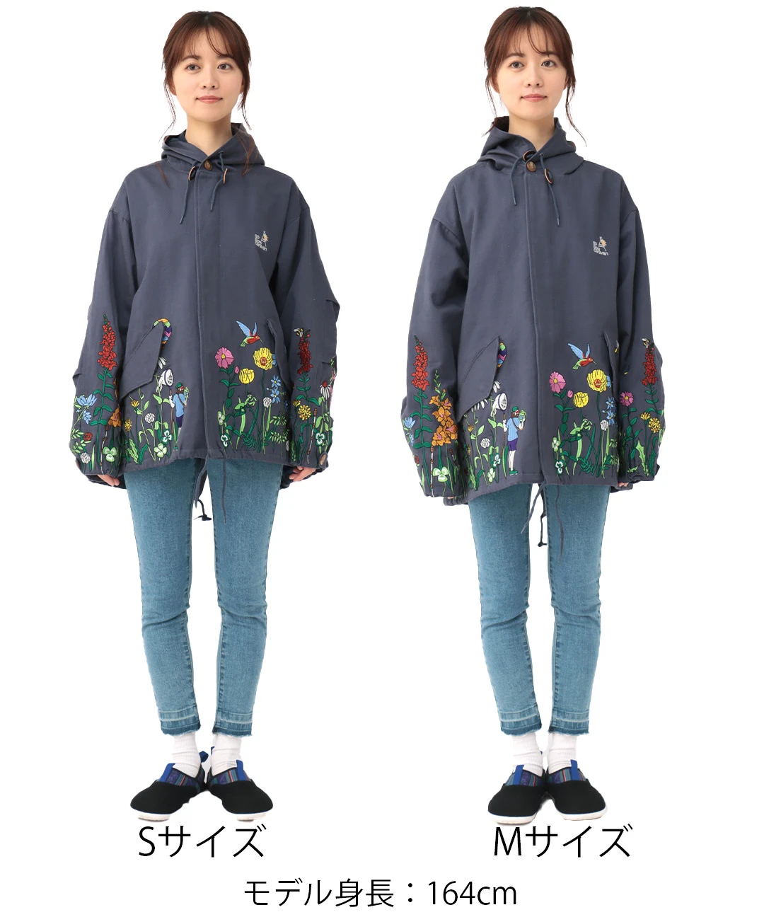 大人サイズ GrandGround グランドスラム 刺繍いっぱい モッズコート