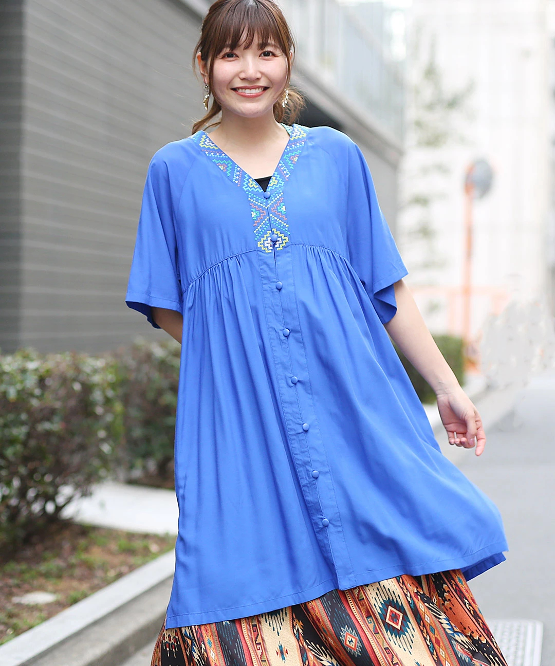 キカ刺繍チュニックワンピース / チュニック | エスニックファッション