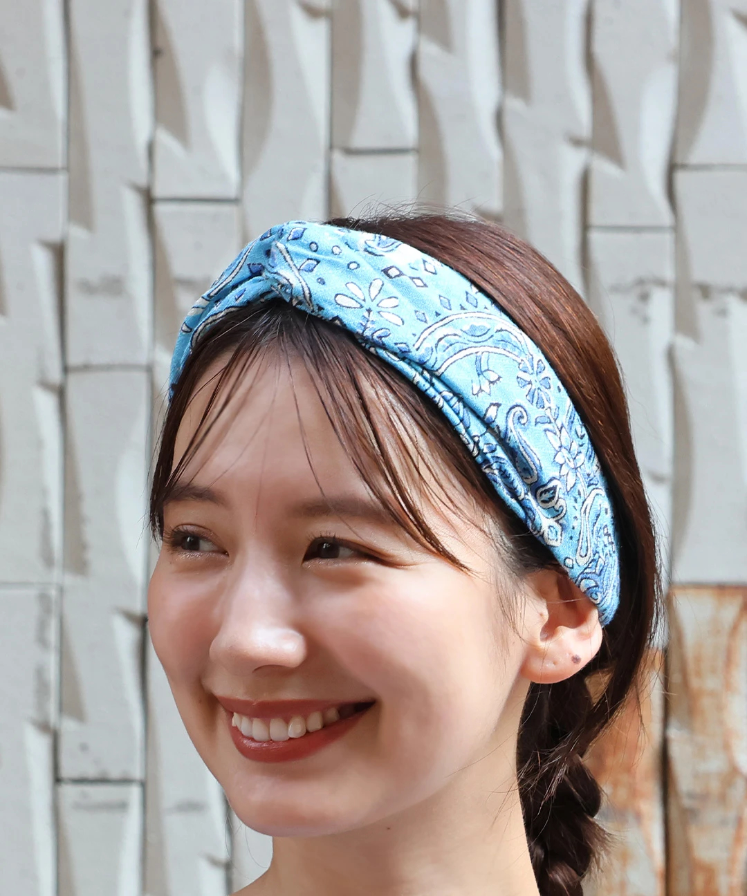 エコフレンドリーダイ ブロックプリントヘアバンド / ヘアバンド