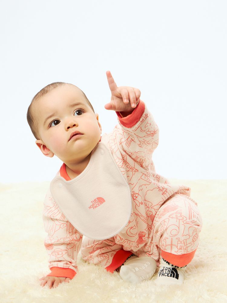 公式】ベビーロングスリーブロンパース＆2Pビブ（ベビー）｜ザ・ノース