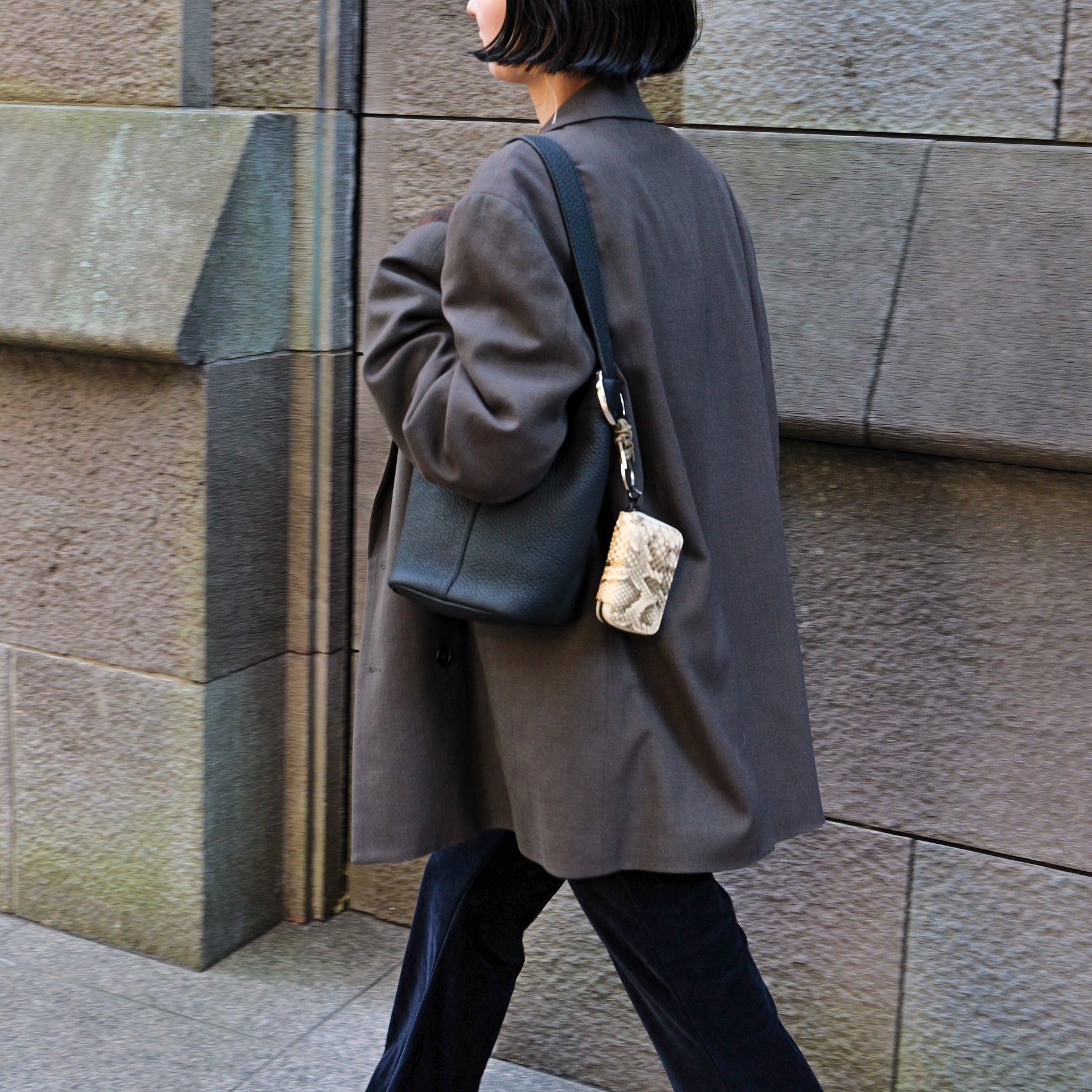 MARY BUCKET SHOULDER MINI / DIPLO SKY｜上品ミニバケットバッグ