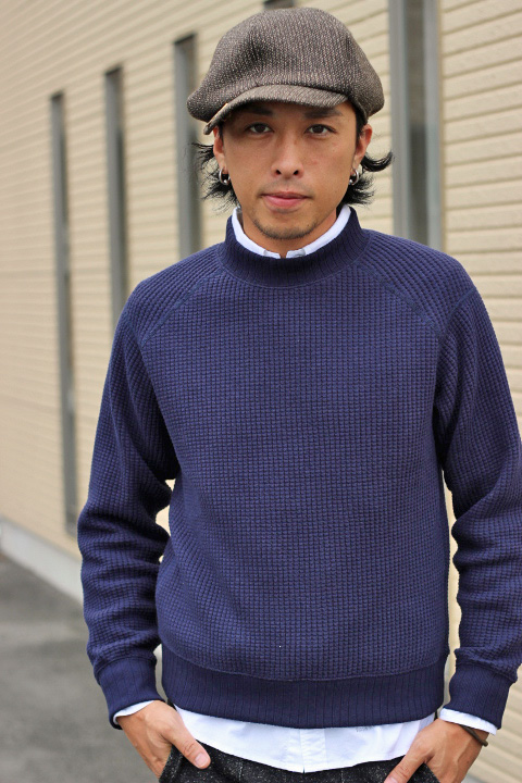 Jackman」 Waffle Mid-Neck ジャックマン ワッフル ミッドネック