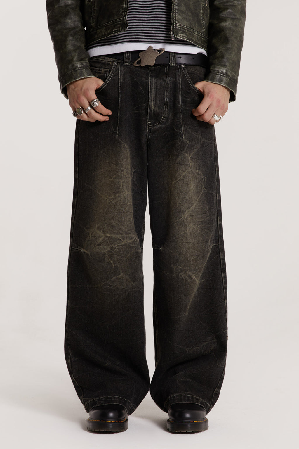 Shop Washed Black Razor Jeans | Jaded London | Clothing