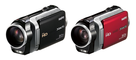 三洋電機、ズームと静止画撮影を強化したムービーカメラ「Xacti