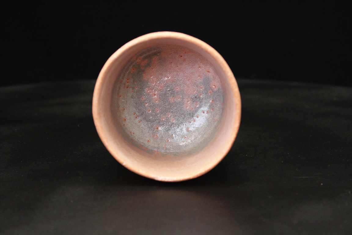 杉本貞光 赤楽旅茶碗 Sadamitsu Sugimoto Red Raku small cup (portable)