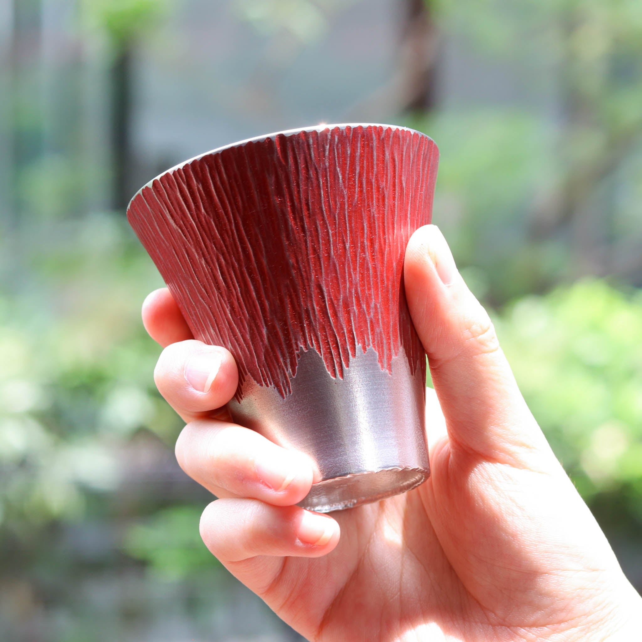 大阪浪華錫器 タンブラー | 富士山 タンブラーペア | 赤・青 | 大阪錫