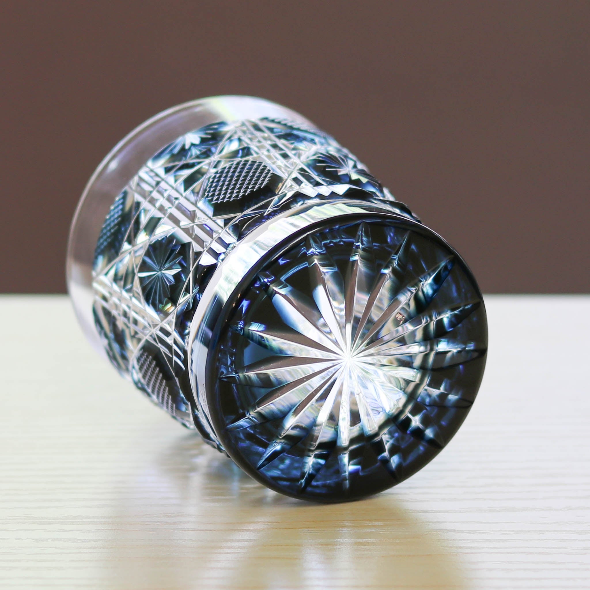 薩摩切子 ロックグラス | オールド | 藍 | 薩摩びーどろ工芸