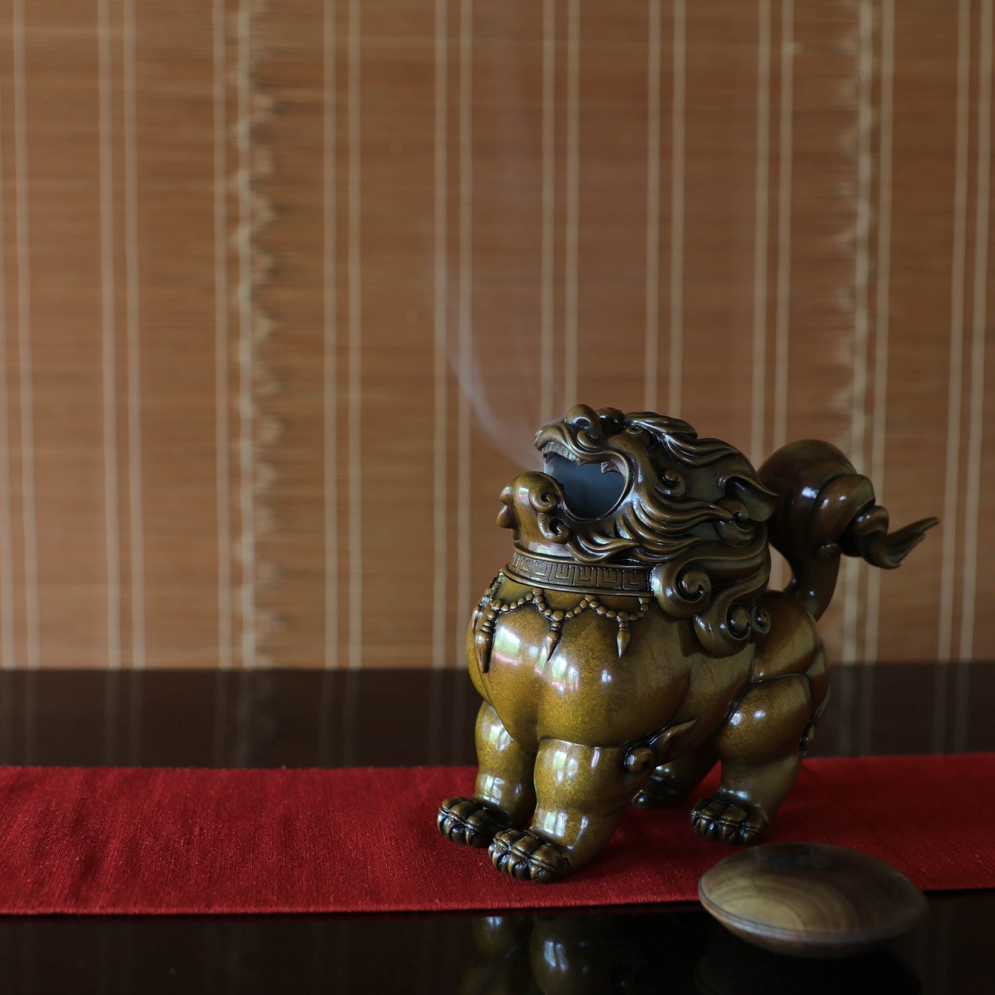 高岡銅器 香炉 | 獅子 煮色 | 銅 | 喜泉堂