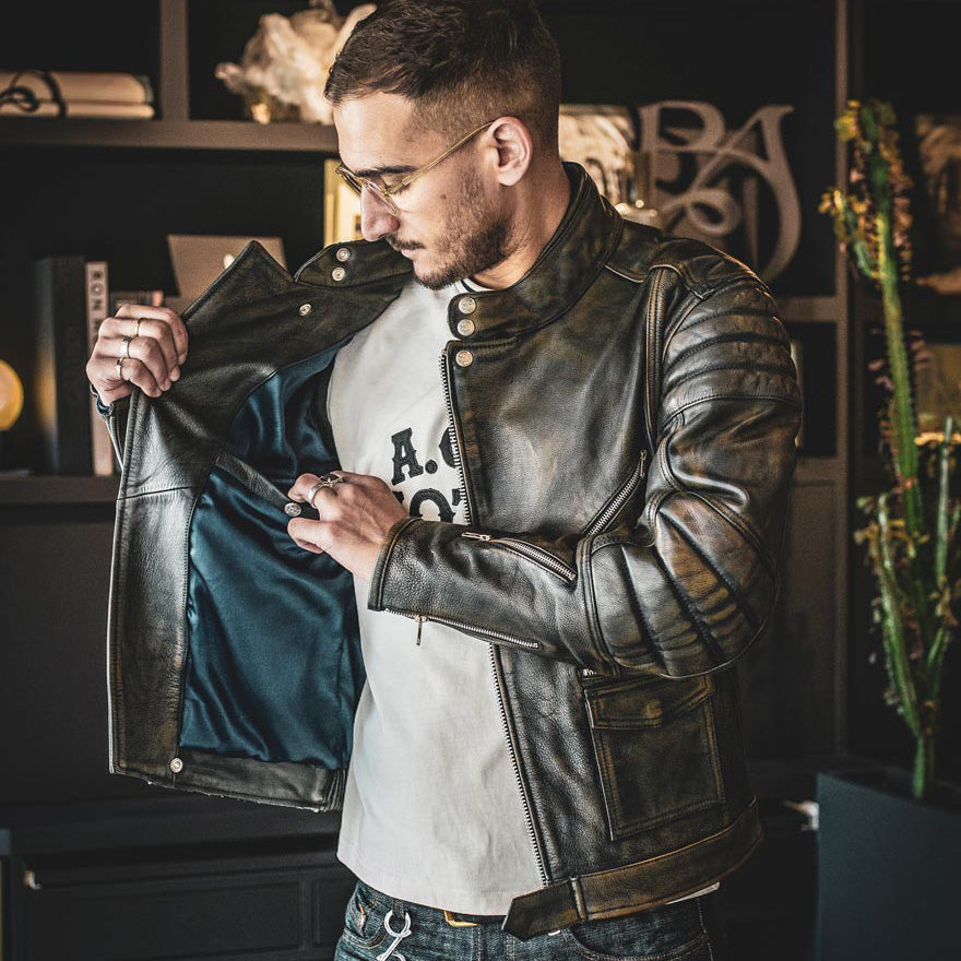 試着無料】エイジオブグローリー ロッカー - バイク レザー ジャケット