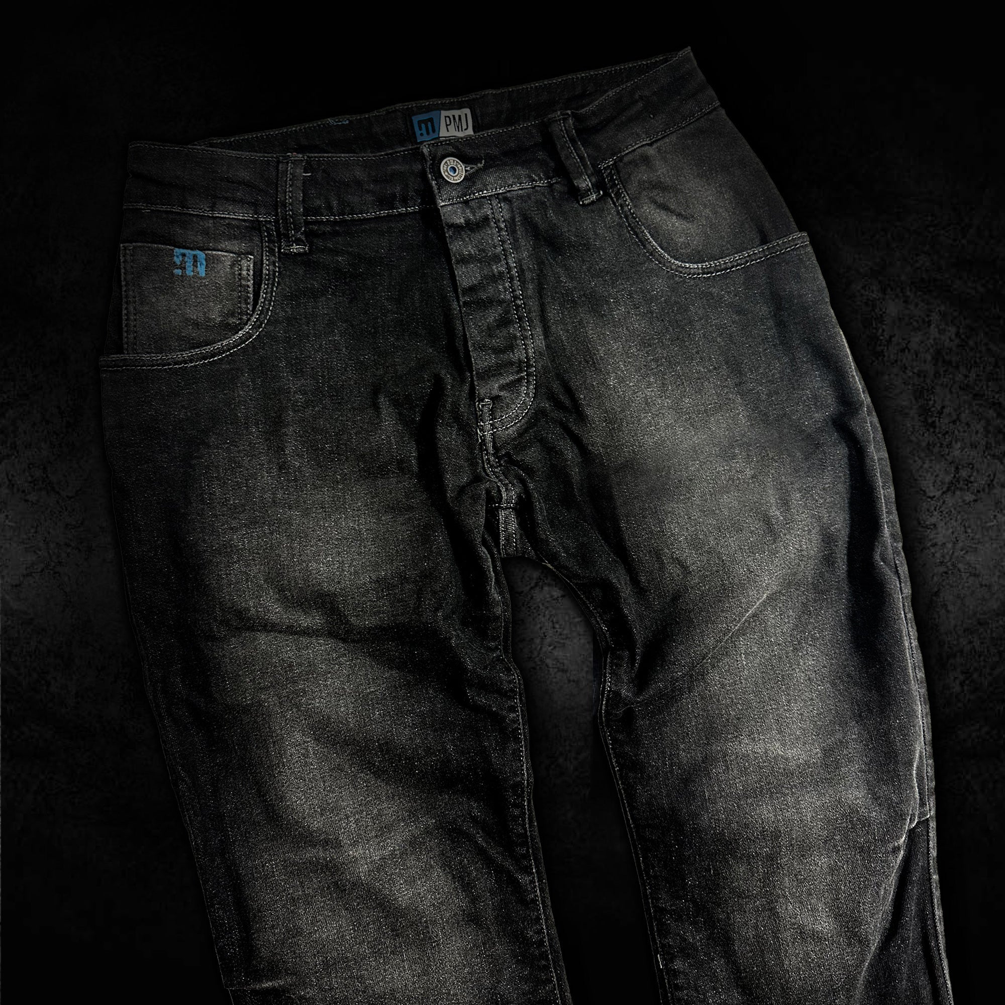 試着無料】PMJ ライダー - バイク パンツ デニム カジュアル 細身