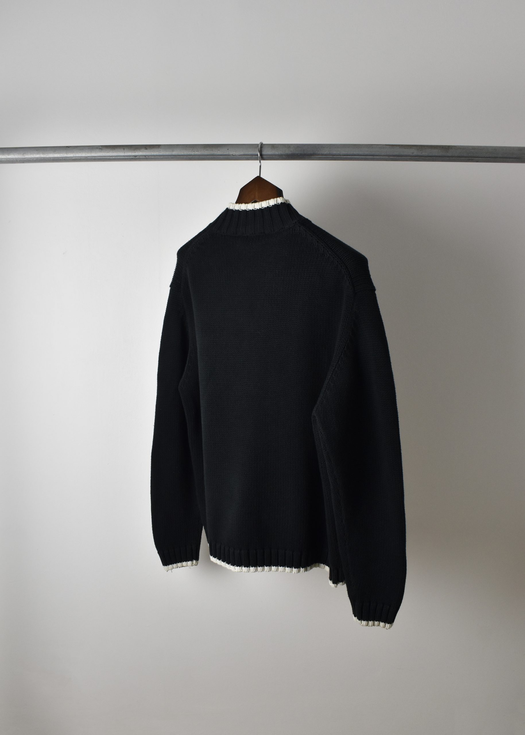YVES SAINT LAURENT (YSL) HEAVY KNIT ZIP CARDIGAN (XL) - Jazzy Badger