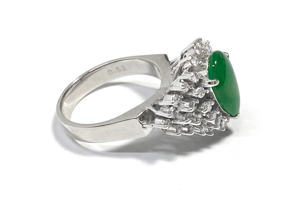 Jadeite Pm翡翠 ダイヤリング (NO.48119) – JEX宝石ギャラリー