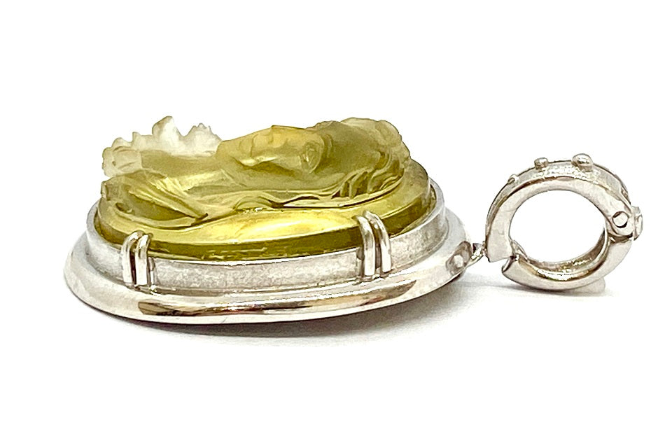 Citrine K18WGシトリンカメオ ペンダントトップ (NO.124452) – JEX宝石