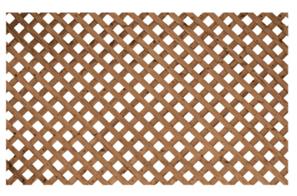 4' X 8' Brown Treated Privacy Heavy Duty Lattice - J&H Builder's