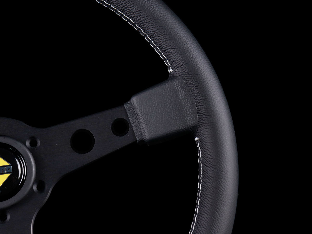 Momo 370mm Prototipo Steering Wheel - Black Spoke - JHPUSA