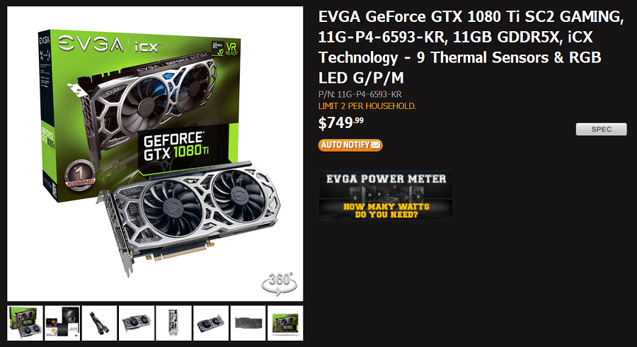 2スロ1080Tiの鉄板モデル「EVGA GTX 1080 Ti SC2 GAMING」をレビュー